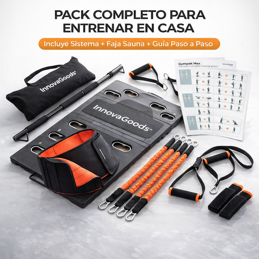 Pack Entrena Fácil en Casa + Faja Sauna + Guía de Ejercicios Paso a Paso